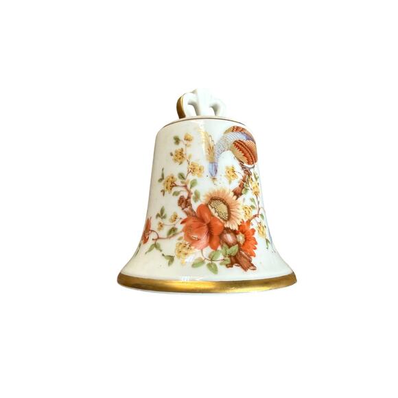 Porcelain Bone China Bell "Peacock" by AK Kaiser - Picture 1 of 6